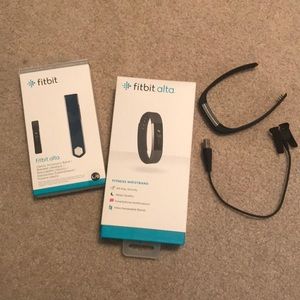 Fitbit Alta with interchangeable blue band